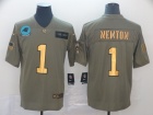 Carolina Panthers #1 Cam Newton 2019 Olive Golden Salute to Service Limited Jersey