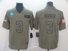 Miami Dolphins #3 Josh Rosen 2019 Olive Salute to Service Limited Jersey