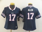 Woman Buffalo Bills #17 Josh Allen Navy Blue Inverted Legend Limited Jersey