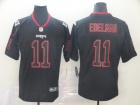 New England Patriots #11 Julian Edelman Black Lights Out Limited Jersey