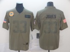 Green Bay Packers #33 Aaron Jones 2019 Olive Salute to Service Limited Jersey