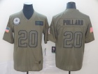 Dallas Cowboys #20 Tony Pollard 2019 Olive Salute to Service Limited Jersey