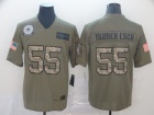 Dallas Cowboys #55 Leighton Vander Esch 2019 Olive/Camo Salute to Service Limited Jersey