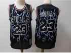 Chicago Bulls #23 Michael Jordan Black Lightning Hardwood Classic Jersey