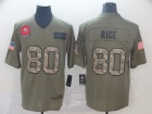 San Francisco 49ers #80 Jerry Rice 2019 Olive Camo Salute to Service Limited Jersey