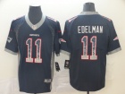 New England Patriots #11 Julian Edelman Blue Drift Vapor Limited Jersey