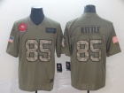 San Francisco 49ers #85 George Kittle  2019 Olive Camo Salute to Service Limited Jersey