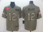 New England Patriots #12 Tom Brady 2019 Olive Camo Salute to Service Limited Jersey