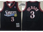 Philadelphia 76ers #3 Allen Iverson Black 2000-01 Hardwood Classic Jersey