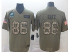 Philadelphia Eagles #86 Zach Ertz 2019 Olive Camo Salute to Service Limited Jersey