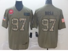 San Francisco 49ers #97 Nick Bosa 2019 Olive Camo Salute to Service Limited Jersey