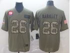 New York Giants #26 Saquon Barkley 2019 Olive Camo Salute to Service Limited Jersey