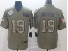 Dallas Cowboys #19 Amari Cooper 2019 Olive Camo Salute to Service Limited Jersey