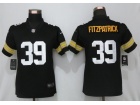 Woman Pittsburgh Steelers #39 Minkah Fitzpatrick Black New Style Vapor Limited Jersey