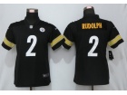 Woman Pittsburgh Steelers #2 Mason Rudolph Black Vapor Limited Jersey