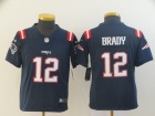 Youth New England Patriots #12 Tom Brady Blue Color Rush Limited Jersey