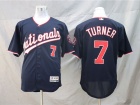 Washington Nationals #7 Trea Turner Blue New Style Flex Base Jerseys