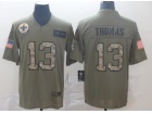 New Orleans Saints #13 Michael Thomas 2019 Olive Camo Salute to Service Limited Jersey