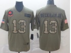 Cleveland Browns #13 Odell Beckham 2019 Olive Camo Salute to Service Limited Jersey