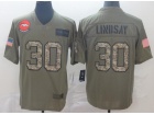 Denver Broncos #30 Phillip Lindsay 2019 Olive Camo Salute to Service Limited Jersey