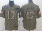 Buffalo Bills #17 Josh Allen 2019 Olive Camo Salute to Service Limited Jersey