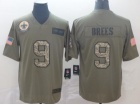 New Orleans Saints #9 Drew Brees 2019 Olive Camo Salute to Service Limited Jersey