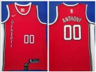 Nike Portland Trail Blazers #00 Carmelo Anthony Red Throwabck Jersey