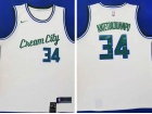 Nike Milwaukee Bucks #34 Giannis Antetokounmpo 2019-20 Cream City Jersey