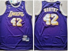 Los Angeles Lakers #42 James Worthy Purple Throwback Jersey