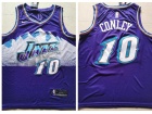 Utah Jazz #10 Mike Conley Purple Throwabck Jersey