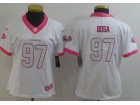 Woman San Francisco 49ers #97 Nick Bosa White Pink Vapor Untouchable Limited Jersey