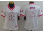 Woman San Francisco 49ers #85 George Kittle White Pink Vapor Untouchable Limited Jersey