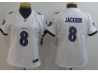 Youth Baltimore Ravens #8 Lamar Jackson White Vapor Limited Jersey