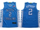 North Carolina Tar Heels #2 Cole Anthony Blue College Basketball Jersey