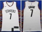 Nike Brooklyn Nets #7 Kevin Durant 2019-20 White City Jersey