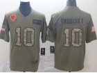 Chicago Bears #10 Mitch Trubisky 2019 Olive Camo Salute to Service Limited Jersey