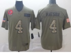 Houston Texans #4 Deshaun Waston 2019 Olive Camo Salute to Service Limited Jersey