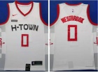 Houston Rockets #0 Russell Westbrook 2019-20 White City Jersey