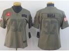 Woman San Francisco 49ers #97 Nick Bosa 2019 Olive Salute to Service Limited Jersey