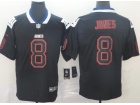 New York Giants #8 Daniel Jones Black Lights Out Limited Jerseys