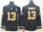 New Orleans Saints #13 Michael Thomas Black Long Sleeves Vapor Untouchable Limited Jersey