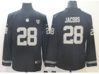 Oakland Raiders #28 Josh Jacobs Black Long Sleeves Vapor Untouchable Limited Jersey