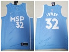 Nike Minnesota Timberwolves #32 Anthony Towns 2019-20 Light Blue City Jersey