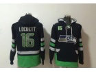 Seattle Seahawks #16 Tyler Lockett Blue Hoodie