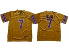 LSU Tigers #7 Grant Delpit Yellow Limited Jersey