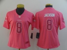 Woman Baltimore Ravens #8 Lamar Jackson Pink Vapor Limited Jersey