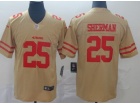 San Francisco 49ers #25 Richard Sherman Yellow Inverted Legend Limited Jersey