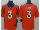 Denver Broncos #3 Drew Lock Orange Vapor Untouchable Limited Jersey