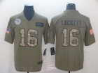 Seattle Seahawks #16 Tyler Lockett 2019 Olive Camo Number Salute to Service Limited Jersey