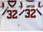 USC Trojans #32 O.J. Simpson White Limited Jersey